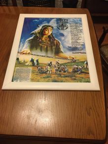 Poster of 'The Ten Indian Commandments. In frame - no glass. (22"x 18.5").