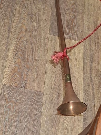 Large Vintage Copper and Brass Horn or Straight Hunting Horn, Postage available or Collection