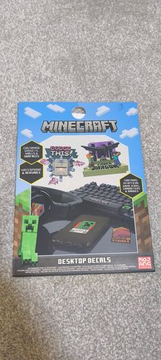 Brand New Minecraft Desktop Decals Pack (4 Sheets / 44 Stickers)