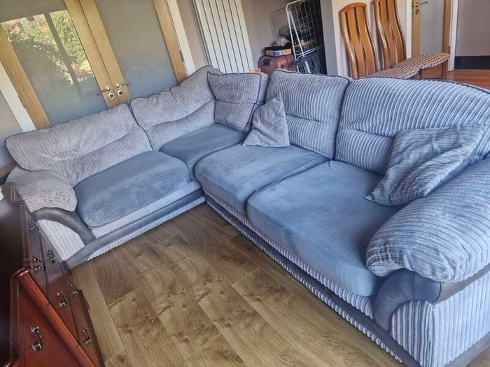 Large grey corner sofa