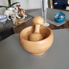 Pestle and mortar wooden