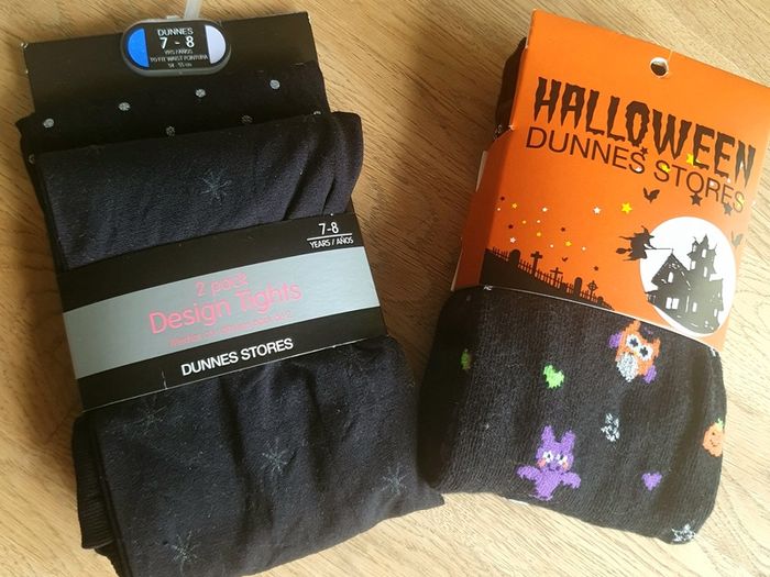 Halloween New with Tags Great 3 Themed Girls Tights Age 7 to 8 Yrs