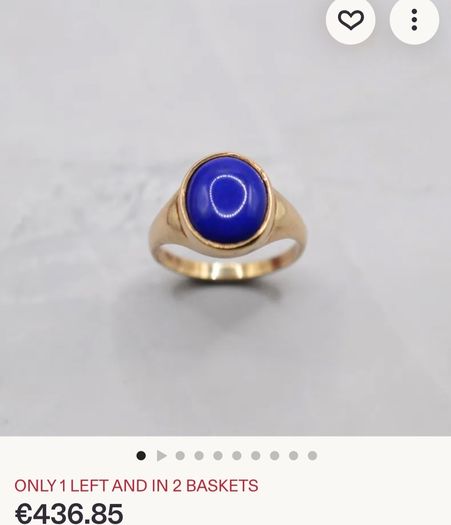 9ct lapis lazuli ring