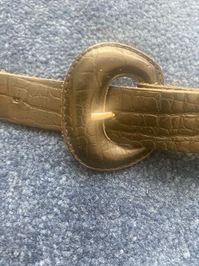 Vintage Black Leather Lady's Belt