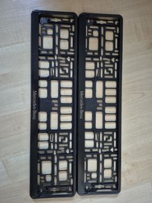2x mercedes benz registration plate frame