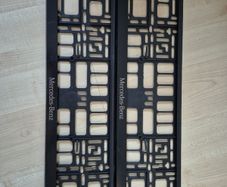 2x mercedes benz registration plate frame