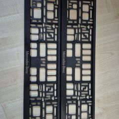 2x mercedes benz registration plate frame