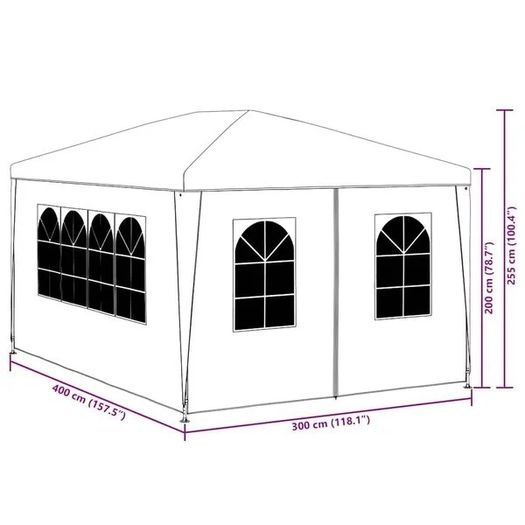 Party Tent 3x4 m White