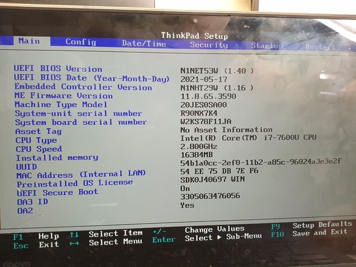 Lenovo Screen Assembly ThinkPad X1 Yoga 2nd Gen 14" 1920x1080, Glass Damaged
