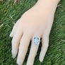 Vintage 1970s Aquamarine Solitaire Ring Image 10