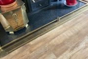 Antique solid brass fire surround / fender