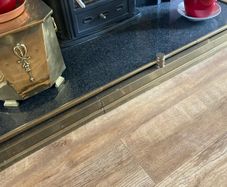 Antique solid brass fire surround / fender