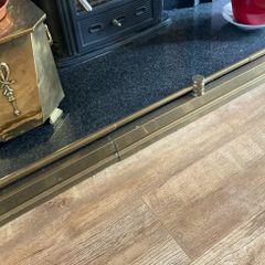 Antique solid brass fire surround / fender