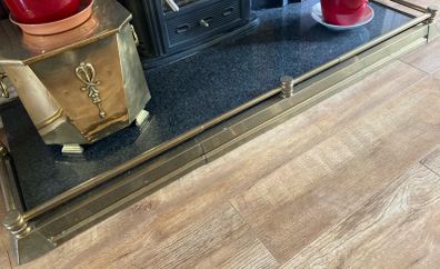 Antique solid brass fire surround / fender