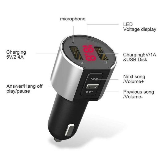 Wireless Bluetooth Car Kit FM Transmitter Radio MP3 Player USB Charger Hands free Handsfree
