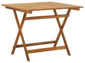Folding Garden Table 90x90x75 cm Solid Acacia Wood