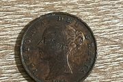 1854 Queen Victoria One Penny Coin