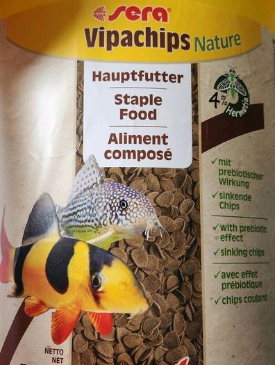 Fish food sinking wafers