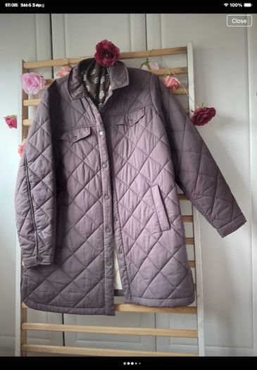 jacket fat face shacket quilted size 14 plum/ brown shade