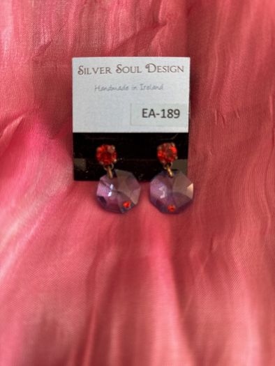 Earrings - Lampwork Beads and Antiqued Brass