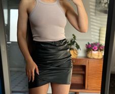 Sexy Faux Leather mini skirt; S size; UK manufactured