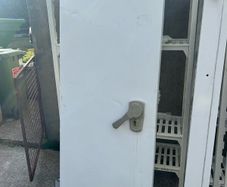 Cold room door with frame and shelving