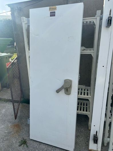 Cold room door with frame and shelving