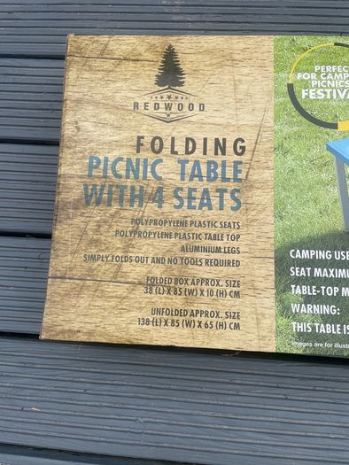 Festival Picnic Table with Folding Chairs
