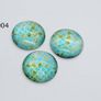 Glass round cabochon 30mm with dragon scale pattern. 3pcs. Cabochons for jewelry. Big snake skin cabochon beads. Many colors. Supplies, DIY. Image 5