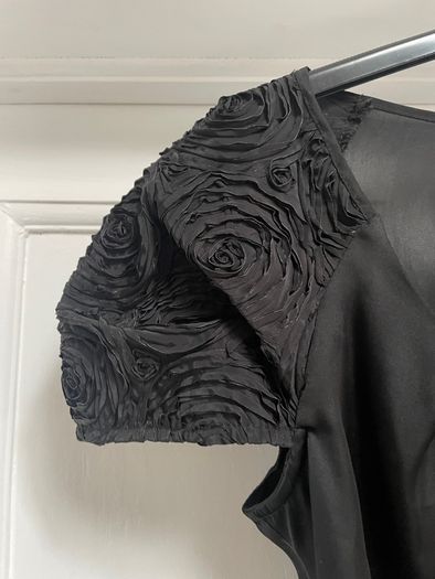 River island black satin top size 10