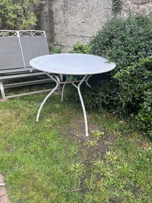 White Garden Table