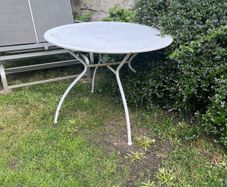 White Garden Table