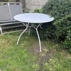 White Garden Table