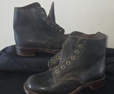1940's WWII Hobnailed Black Work Boots
