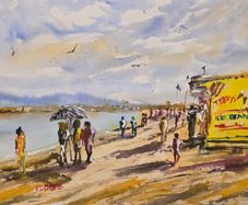 dunlaoire pier watercolour