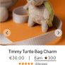 New JELLYCAT Timmy Turtle Bag Charm Image 4