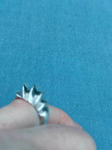 Solid Sterling silver Bombe ring