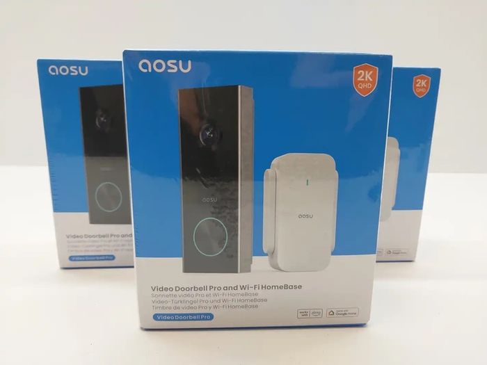 ZERO FEE - Brand New/SEALED aosu Video Doorbell Pro and Wi-Fi HomeBase