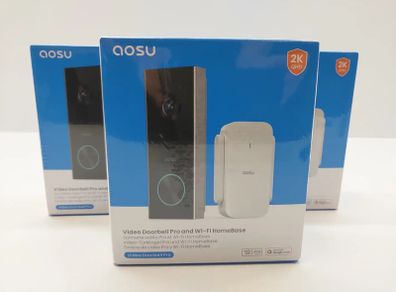 ZERO FEE - Brand New/SEALED aosu Video Doorbell Pro and Wi-Fi HomeBase