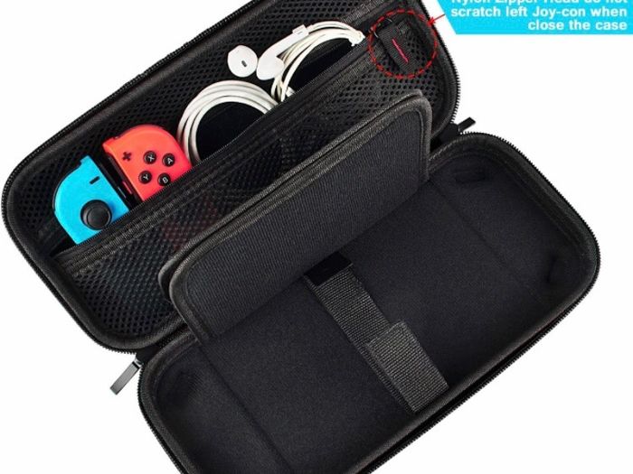 Switch Case Compatible with Nintendo Switch/Switch OLED - Carrying Case with 20 Game Cartridges, Protective Hard Shell Travel Case Pouch for Nintendo Switch Console & Accessories