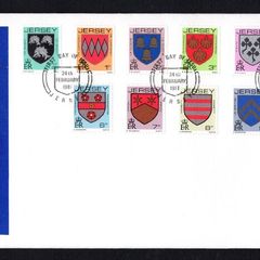 1981 Jersey Arms of Jersey Families New Definitive Issue Stamp First Day cover (FDC)