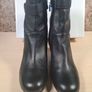 Womens Faith Subtle Ah Ankle Boots Black Leather Zip Up Wedge Heel Size Uk 6 Eu 39 Brand New With Box Image 5