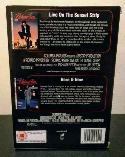 Richard Pryor 2 DVD Boxset  Here and Now and Live on The Sunset Strip.