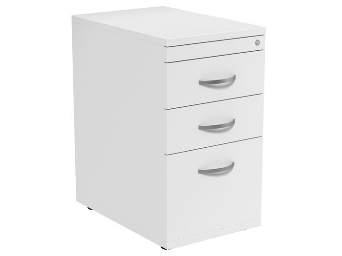 NEW White Desk High Pedestal