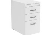 NEW White Desk High Pedestal