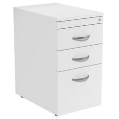 NEW White Desk High Pedestal