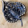 Karu Vintage Rhinestone Leaf Brooch Pin Image 2