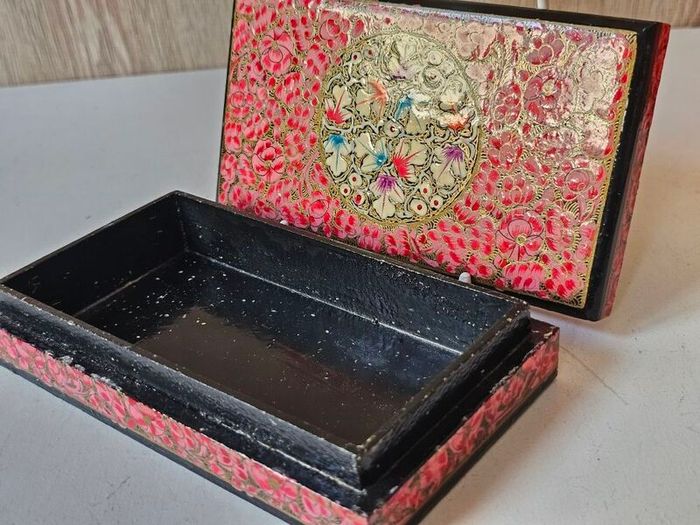 Vintage Kashmir Lacquered Box