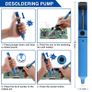 Soldering Iron Kit,WOWGO 60W Adjustable Temperature Welding Tools Set with 5 Soldering Tips,Digital Multimeter,Soldering Iron Stand,Tin Wire Tube,Desoldering Pump and Portable PU Tool Bag Image 7