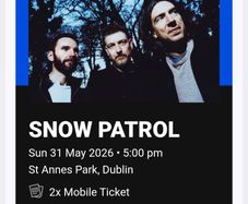 Snow Patrol Tickets x2